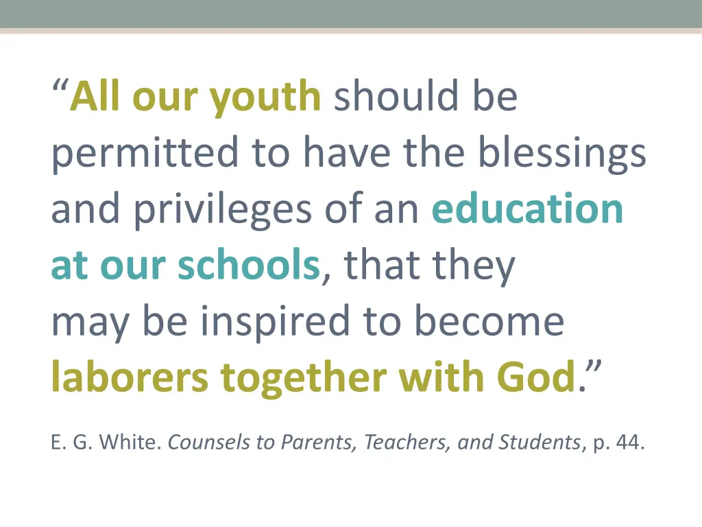 all our youth should be permitted to have