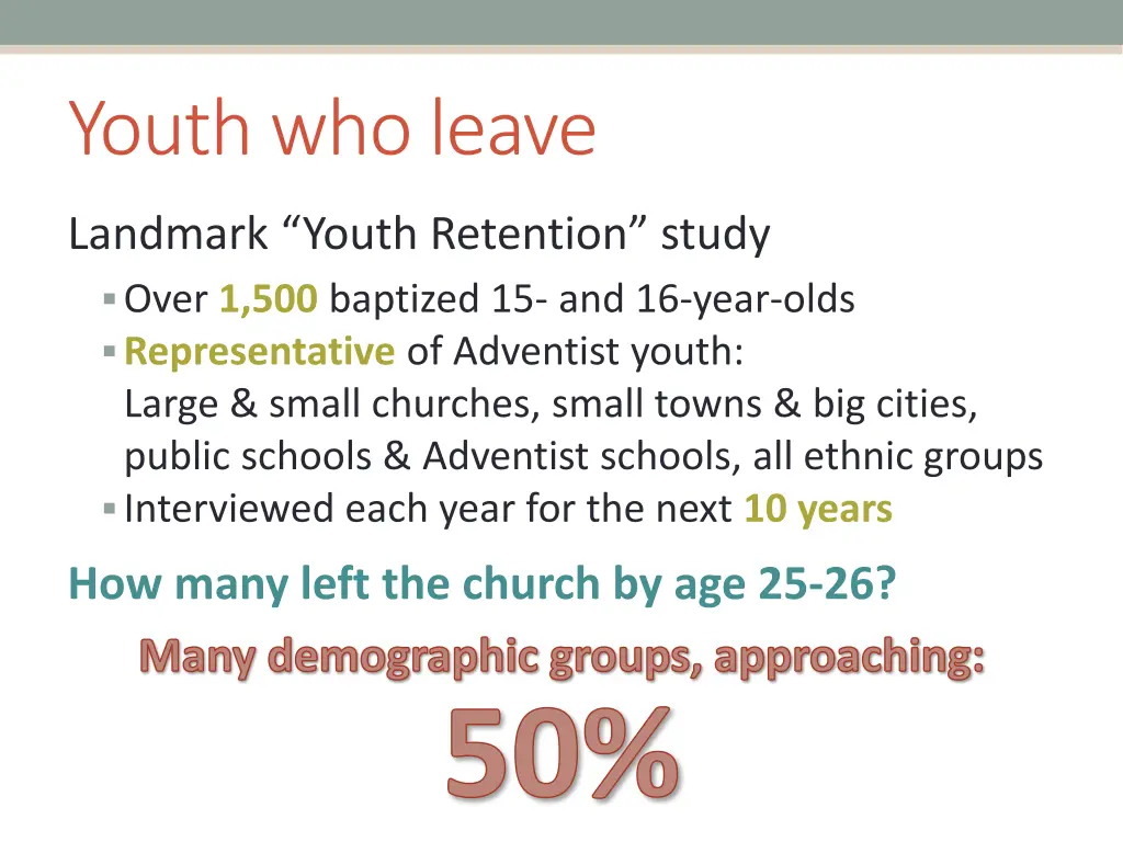 youth who leave
