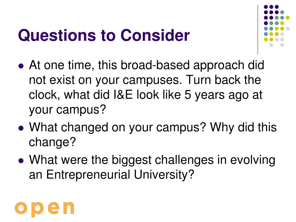 questions to consider