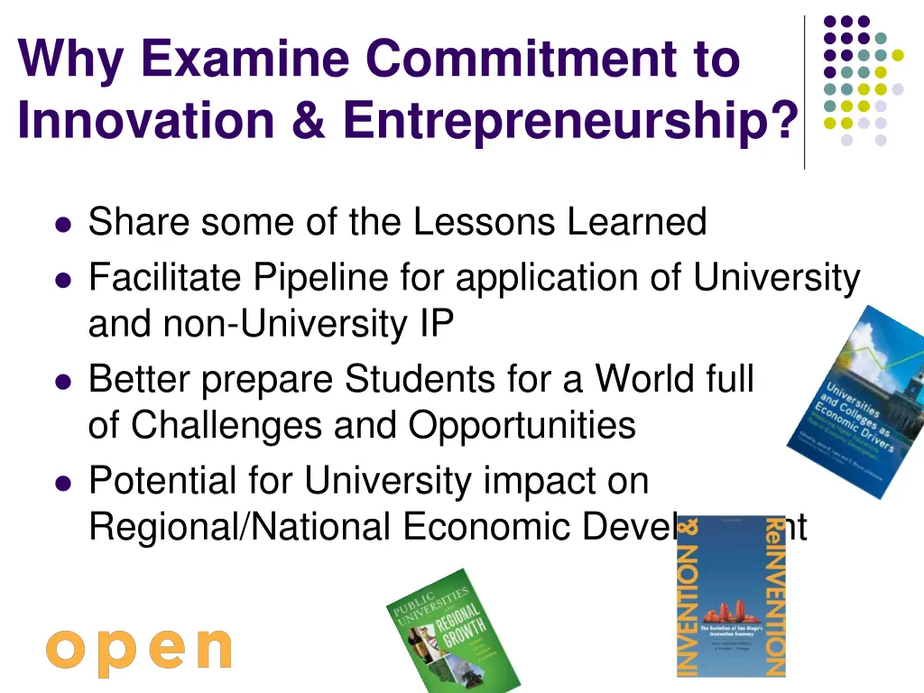 why examine commitment to innovation