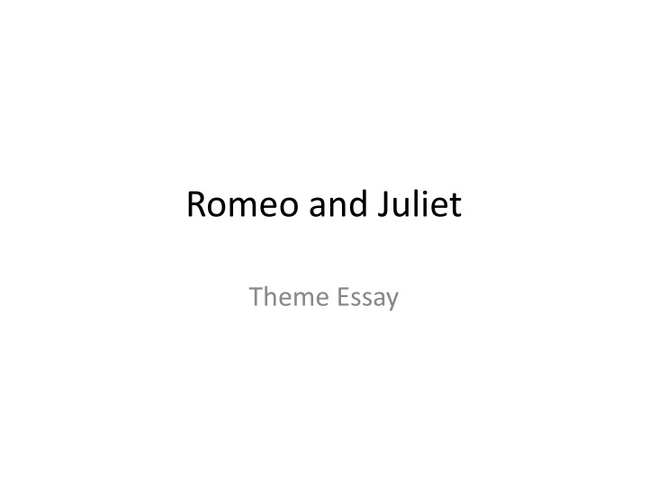 romeo and juliet