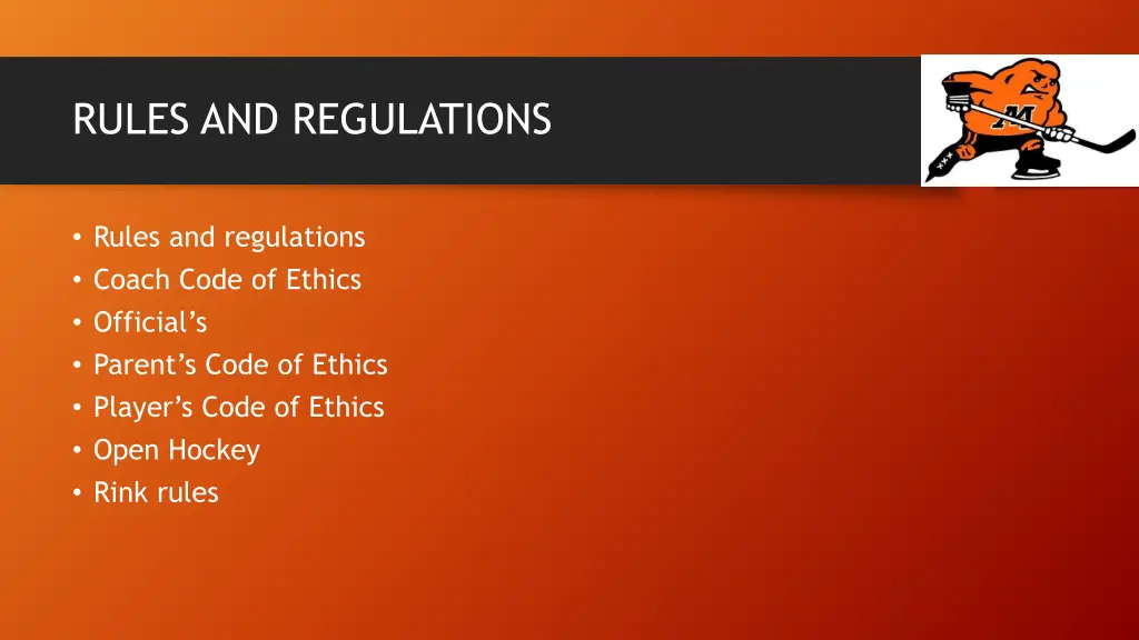 rules and regulations
