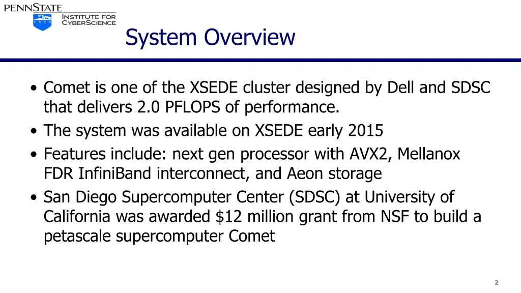system overview