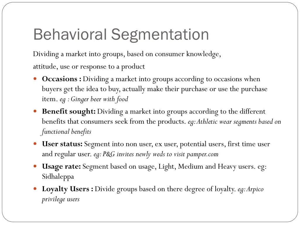 behavioral segmentation