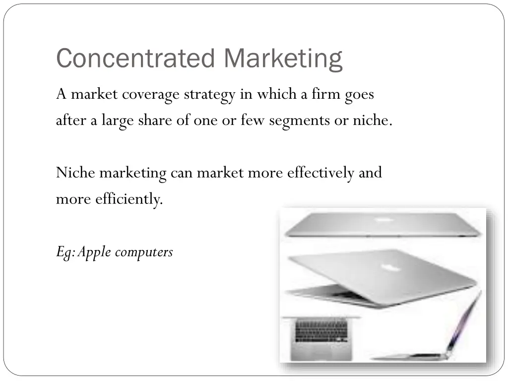 concentrated marketing