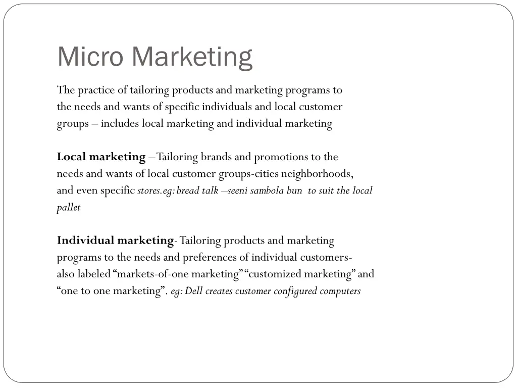 micro marketing