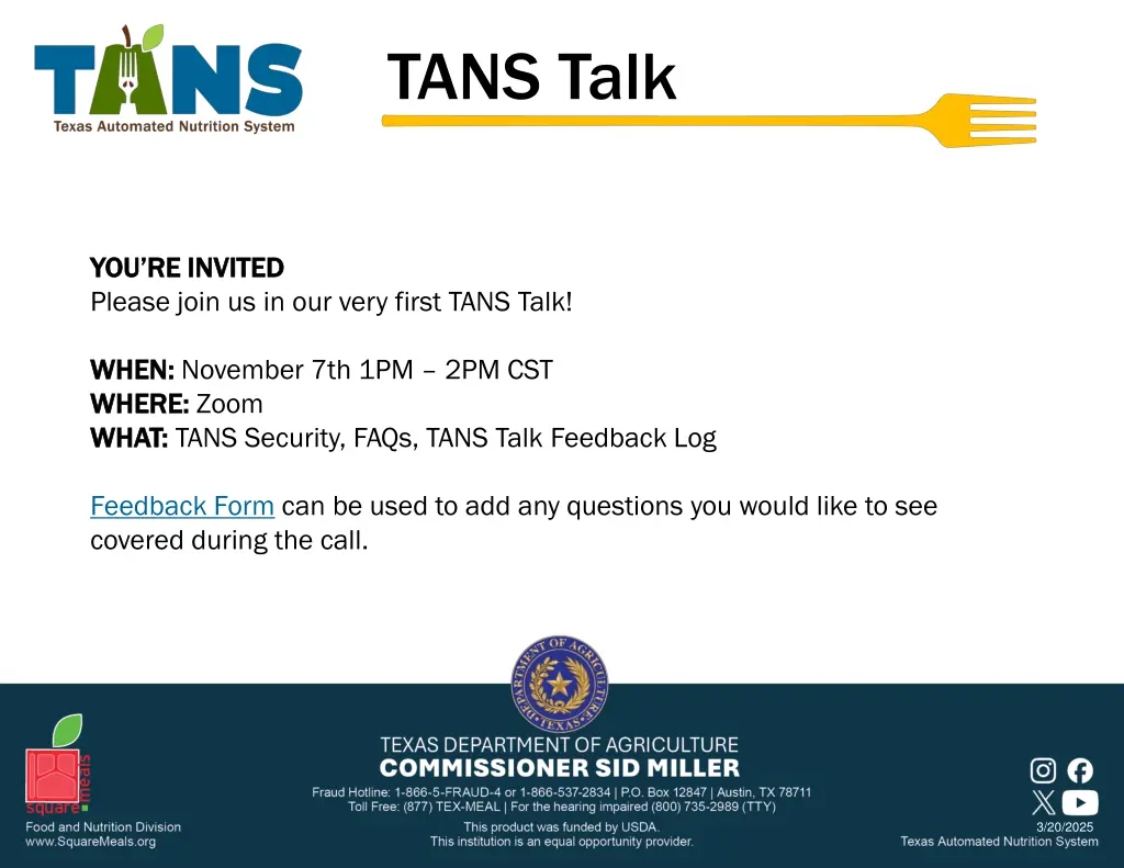 tans talk