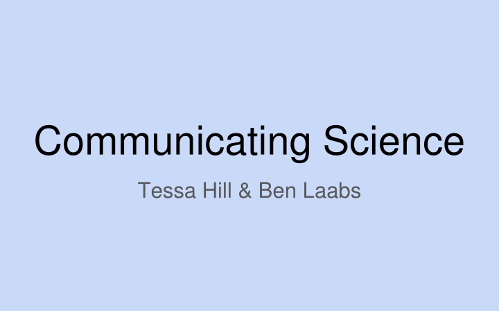 communicating science