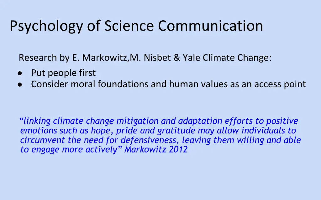 psychology of science communication