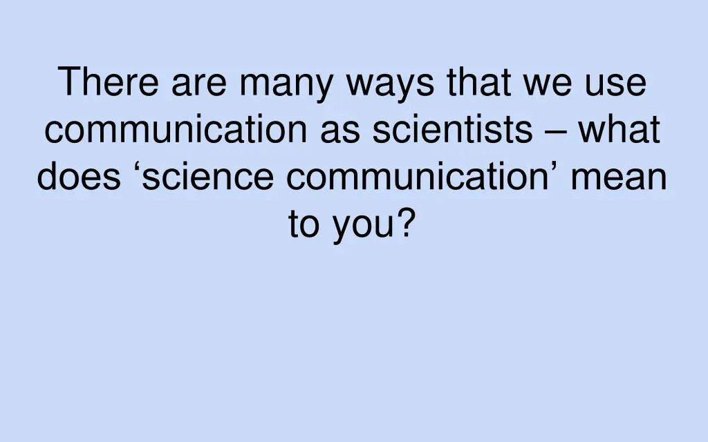 there are many ways that we use communication