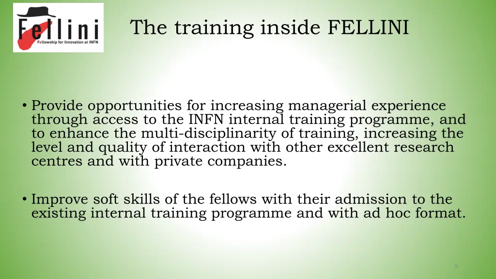 the training inside fellini 2