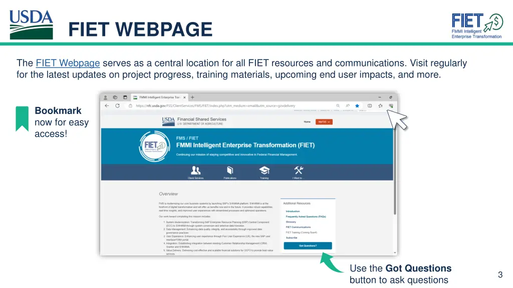 fiet webpage
