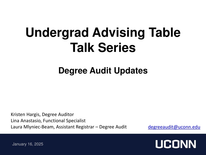 undergrad advising table talk series
