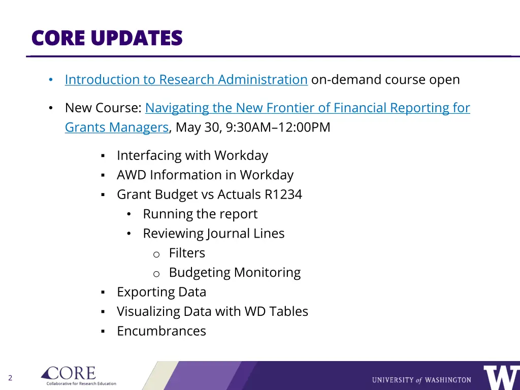 core updates core updates