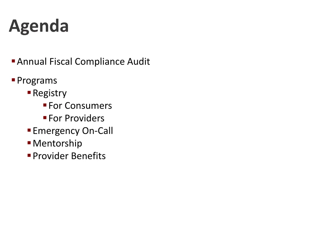 agenda