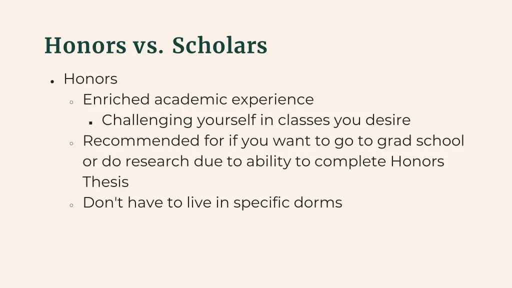 honors vs scholars