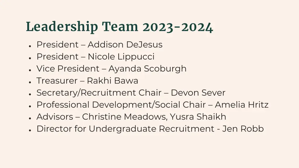 leadership team 2023 2024