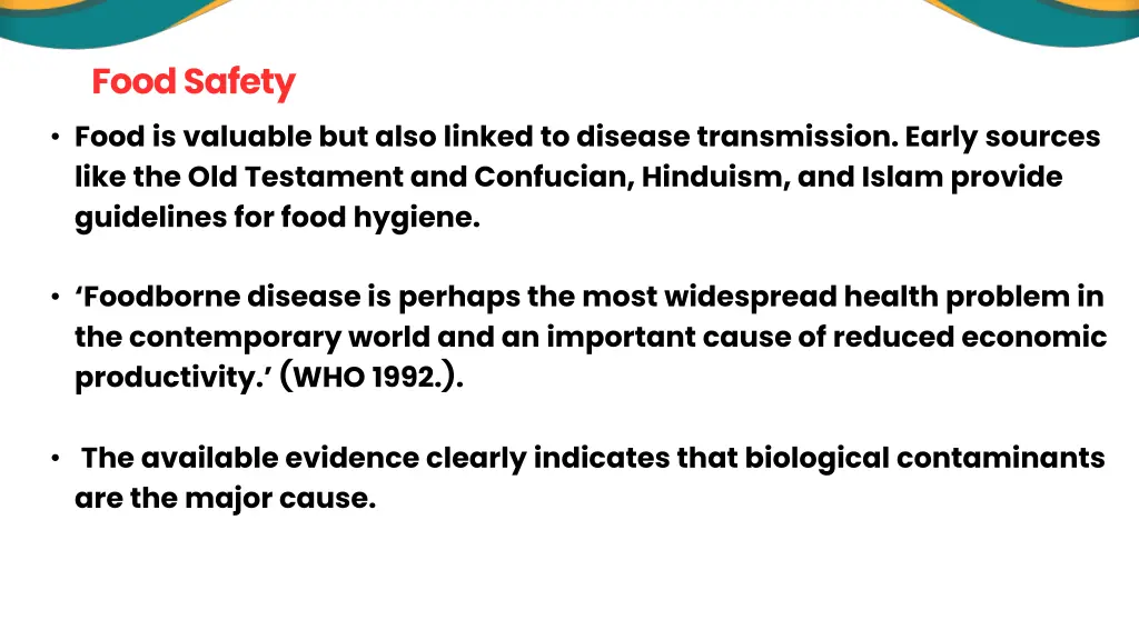 food safety food is valuable but also linked