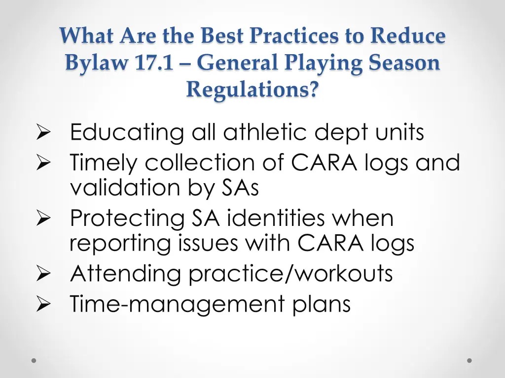 what are the best practices to reduce bylaw 3
