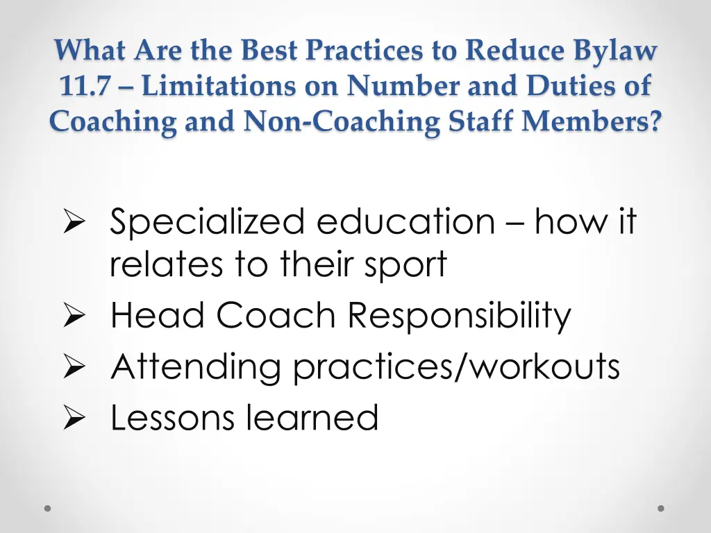 what are the best practices to reduce bylaw 4