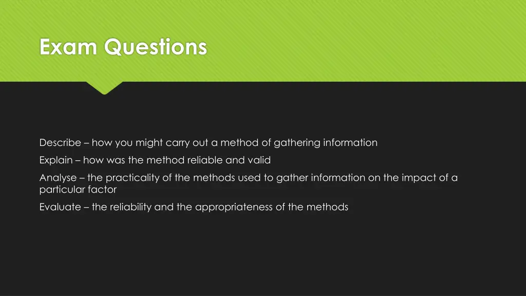 exam questions