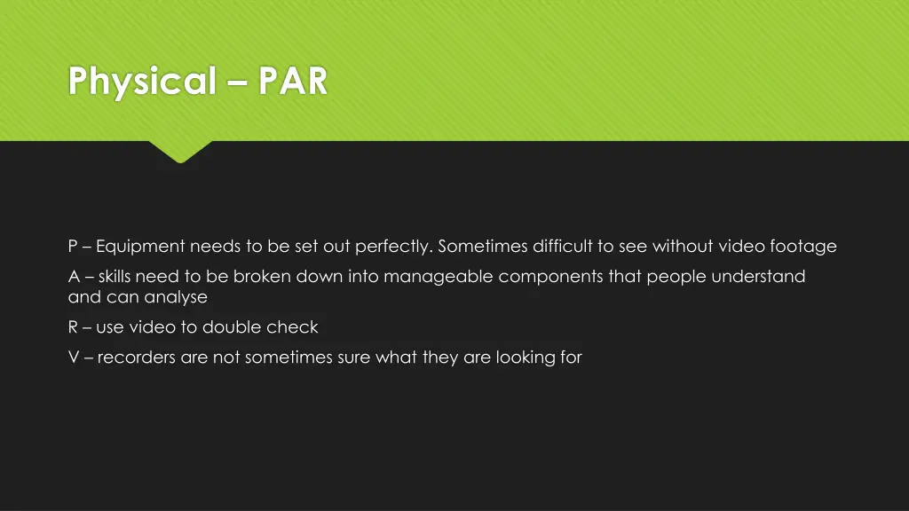 physical par