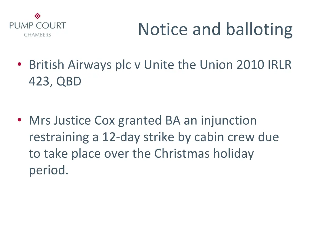 notice and balloting