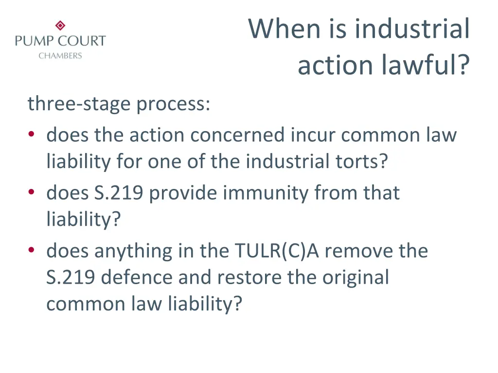 when is industrial action lawful