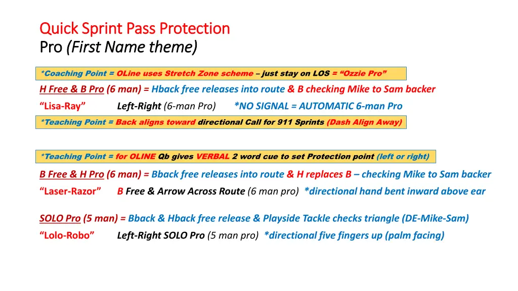 quick sprint pass protection quick sprint pass
