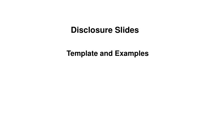 disclosure slides