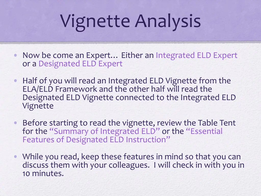 vignette analysis