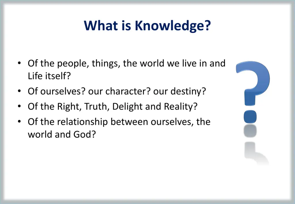 what is knowledge