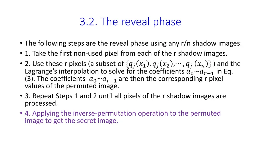 3 2 the reveal phase