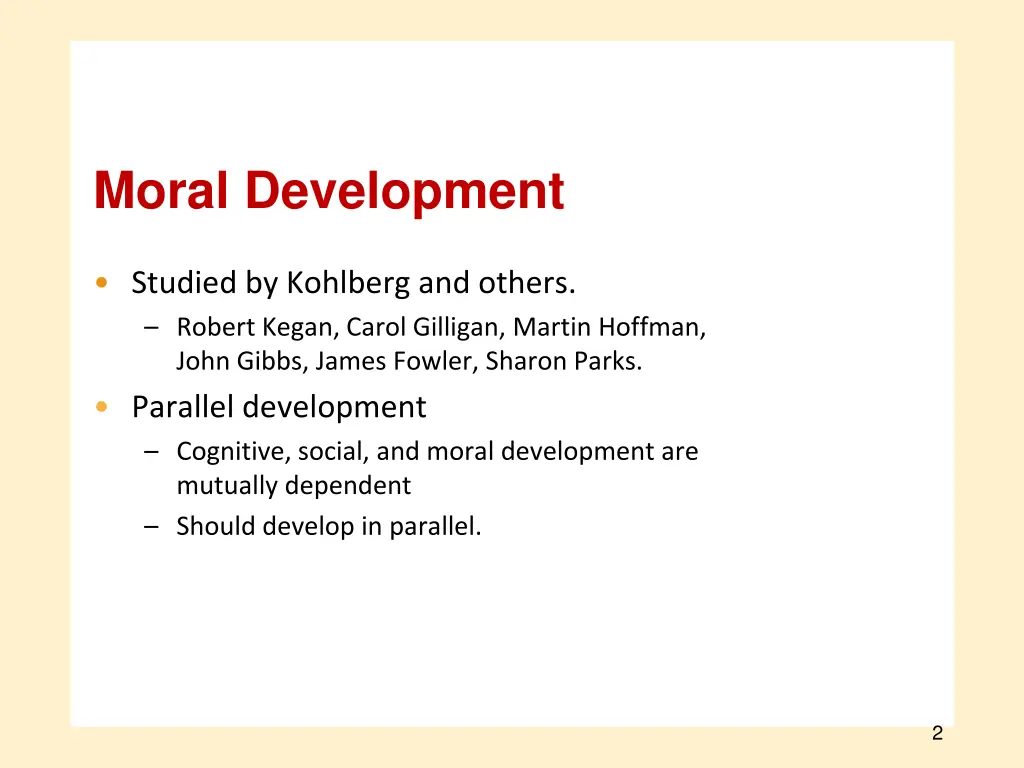 moral development