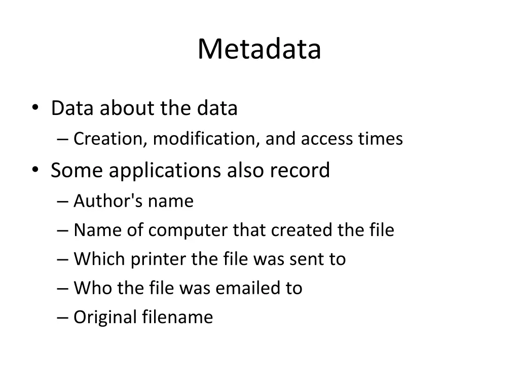 metadata