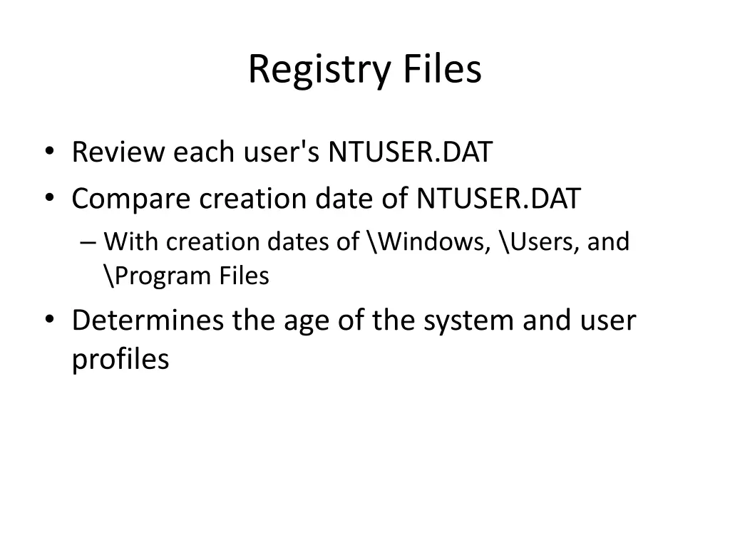 registry files
