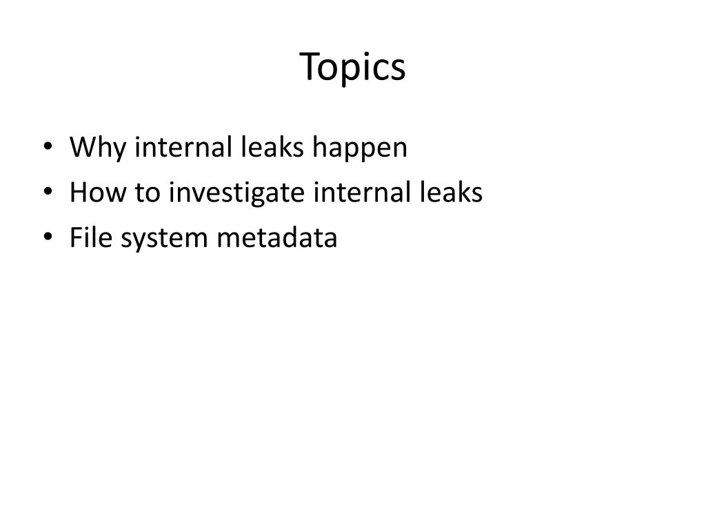 topics