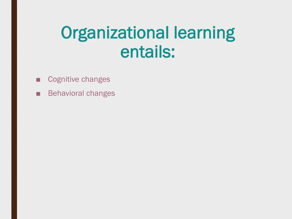 organizational learning organizational learning