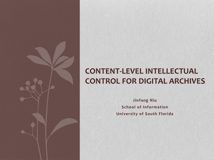 content level intellectual control for digital