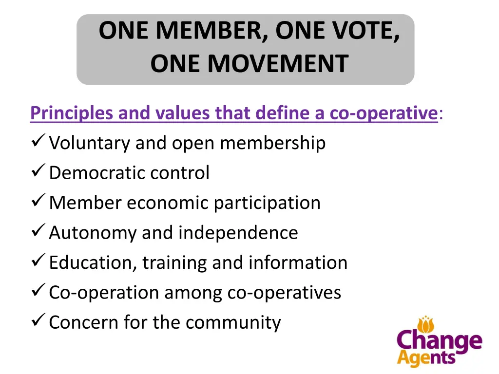one member one vote one movement