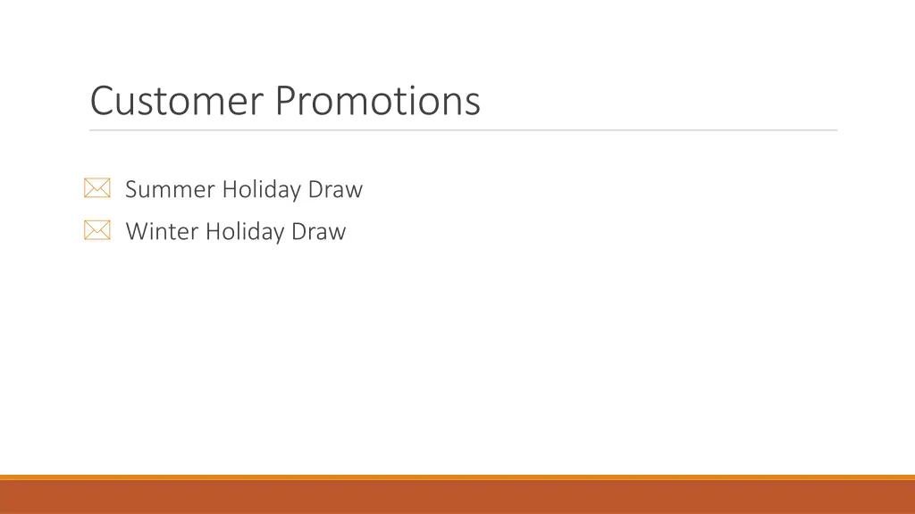 customer promotions