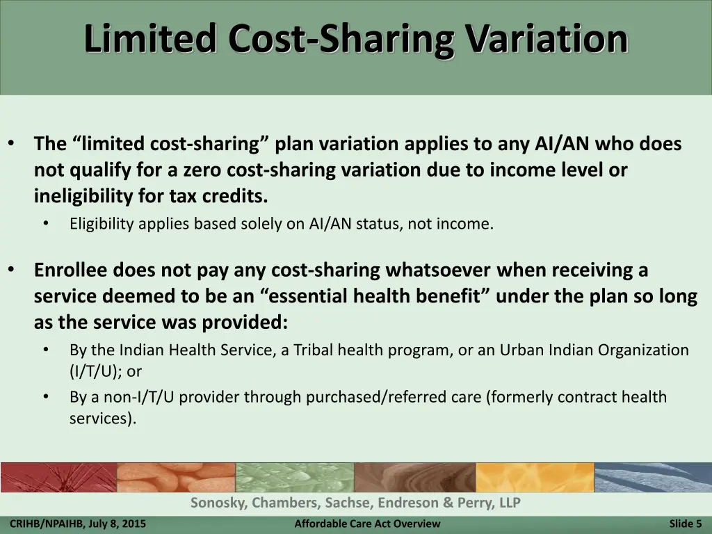limited cost sharing variation