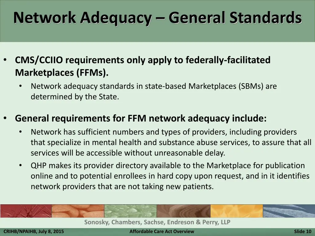 network adequacy general standards
