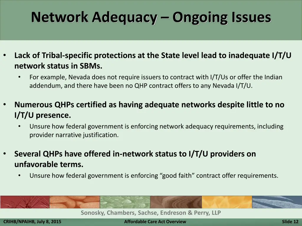 network adequacy ongoing issues