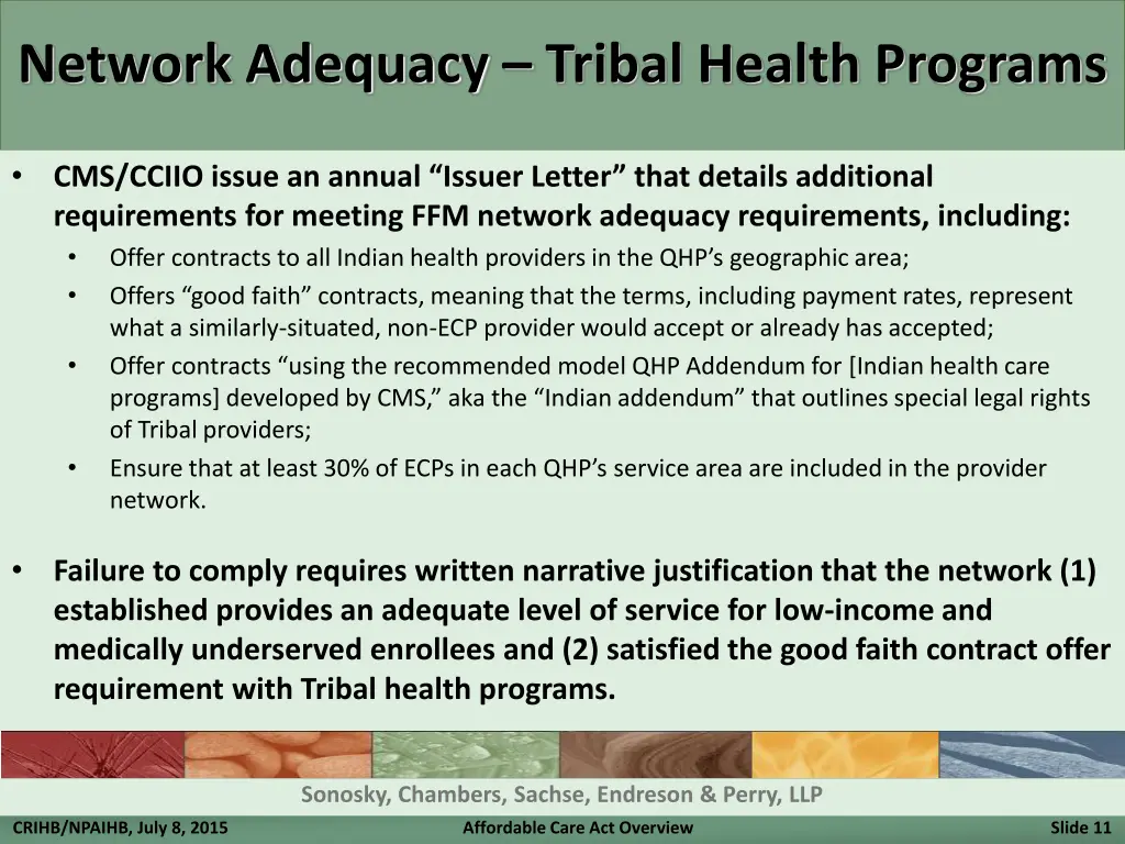 network adequacy tribal health programs