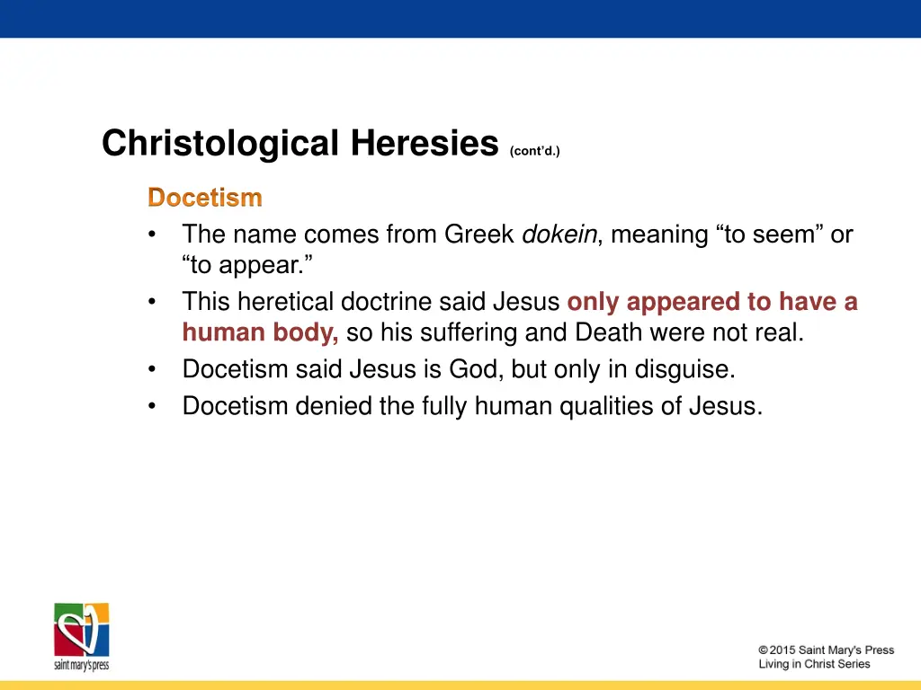 christological heresies cont d