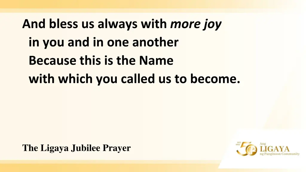 and bless us always with more