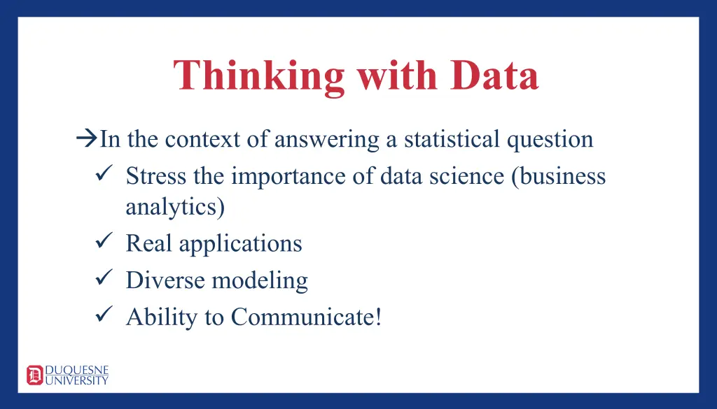 thinking with data
