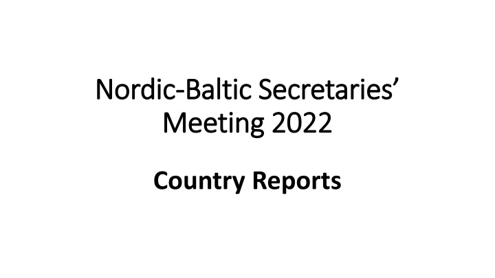 nordic nordic baltic meeting 2022 meeting 2022