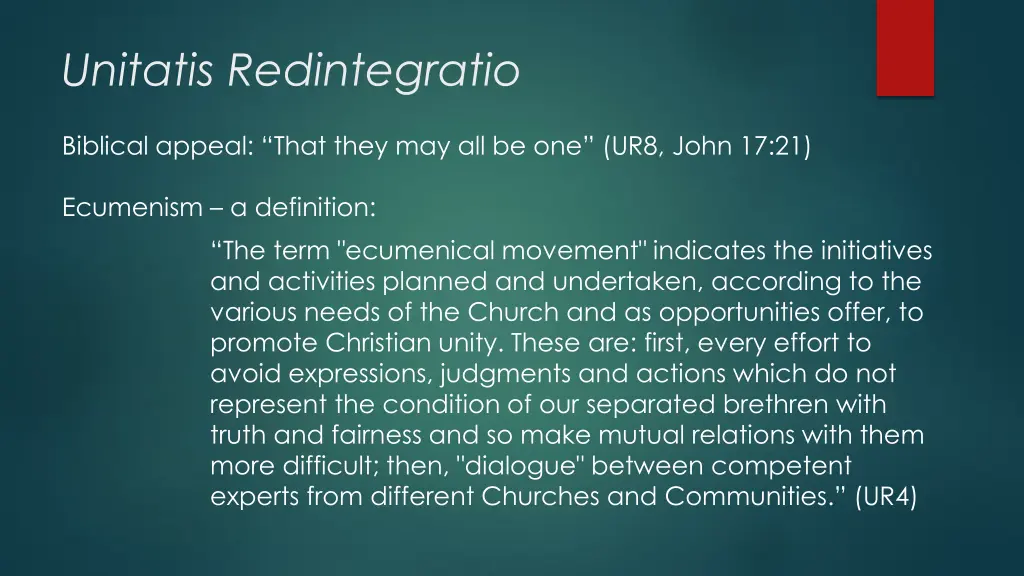 unitatis redintegratio 3